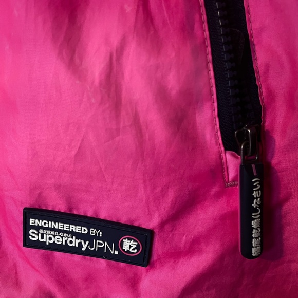 Superdry Pink and Purple Ombre Wind and Rain Jacket / Superdry Windcagoule - Picture 2 of 8